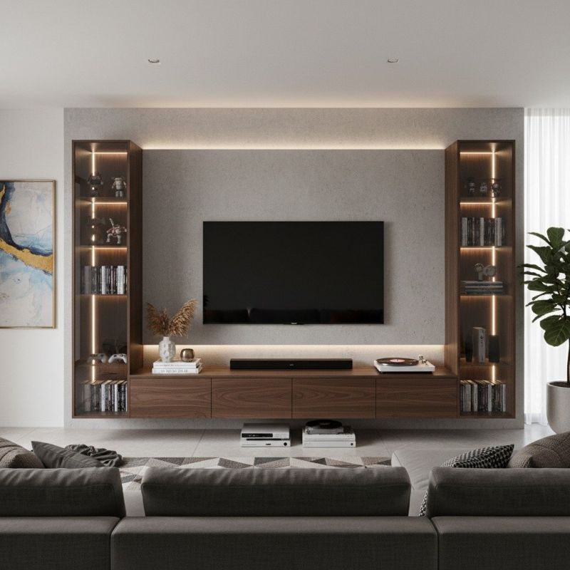 Entertainment Center Installation detail