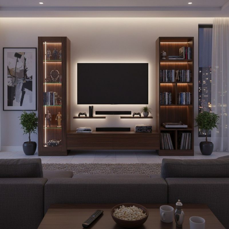 Entertainment Center Installation detail